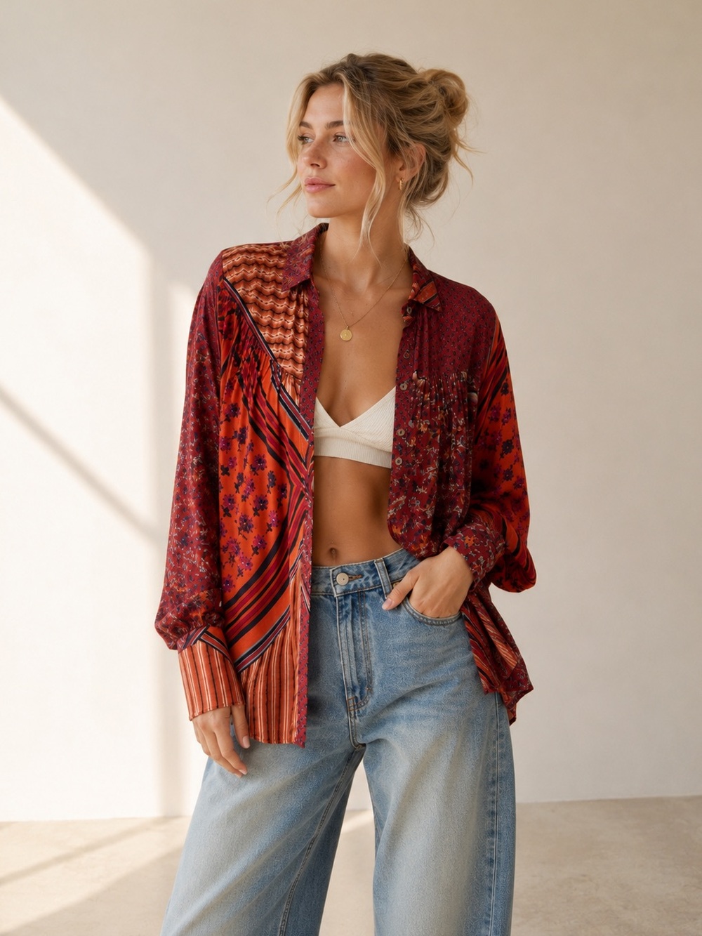 🎉LAST CHANCE🎉FREE PEOPLE Hazel Button Down Top
